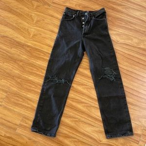 Black size 23 distressed 90’a agolde jeans